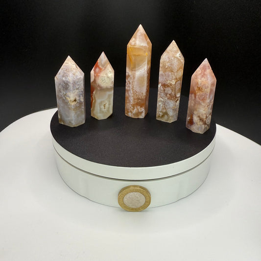 Flower Agate Towers - XXSmall (32–50g)