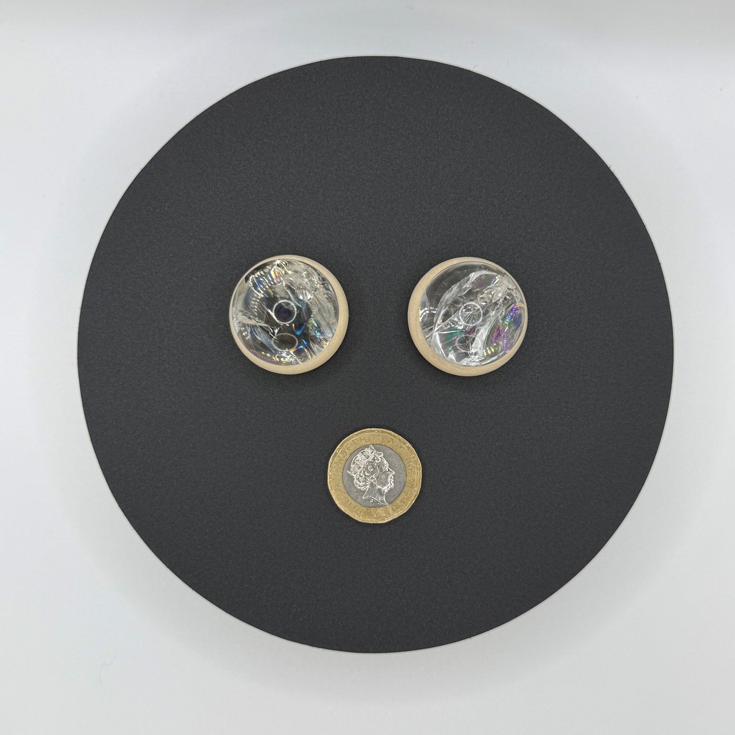 Mini Clear Aura Quartz Sphere - XXSmall (20-22g)