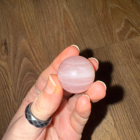 Mini Rose Quartz Sphere - XXSmall (26-30g)