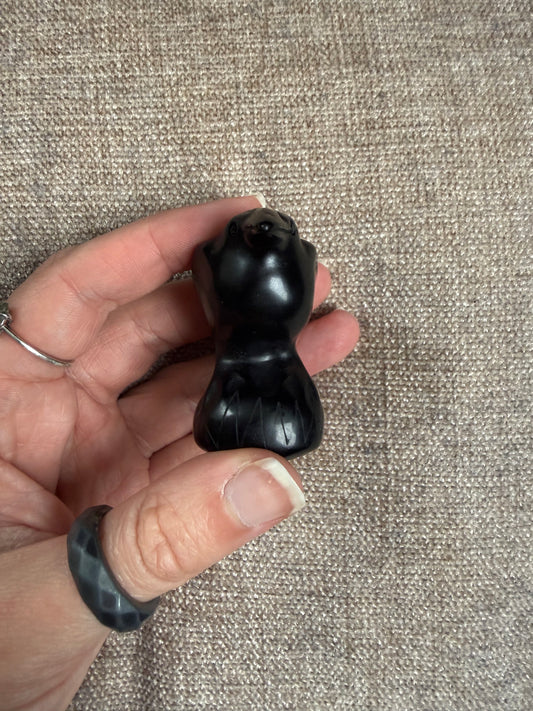 Obsidian Raven Crystal Carving 53g