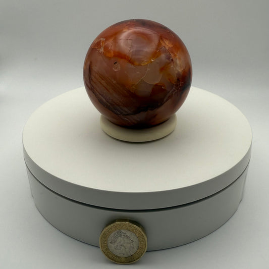 Carnelian Sphere - Medium (365G)