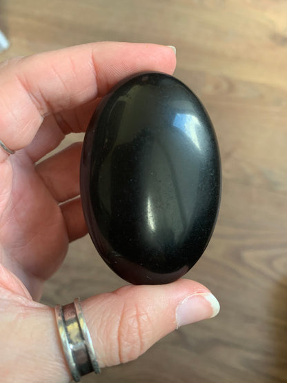 Black Obsidian Palm Stone 63g