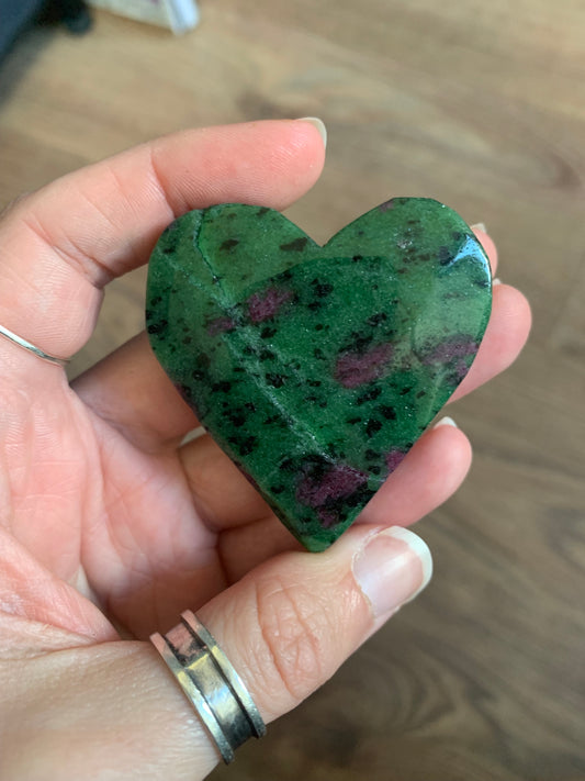 Ruby Zoisite Heart 78g
