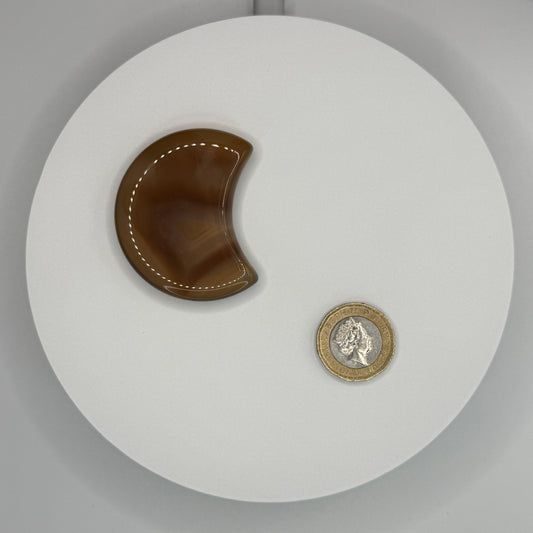 Agate Moon Carving - XXSmall (38g)