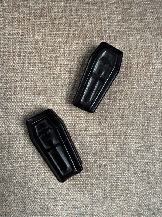 Obsidian Coffin Crystal Carving 28-34g