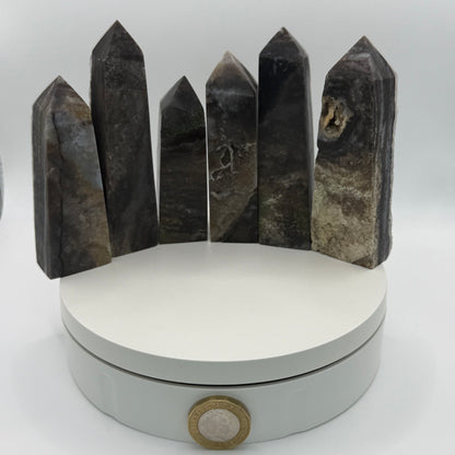 Black Druizy Agate Natural Points - Small (98-108g)