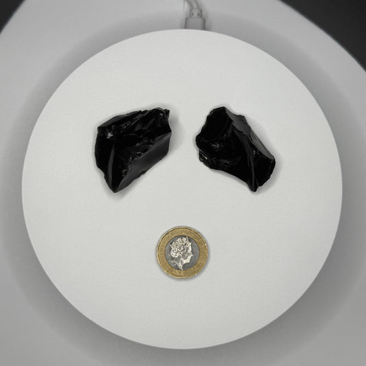 Black Obsidian Raw Pieces - XXSmall (17-19g)