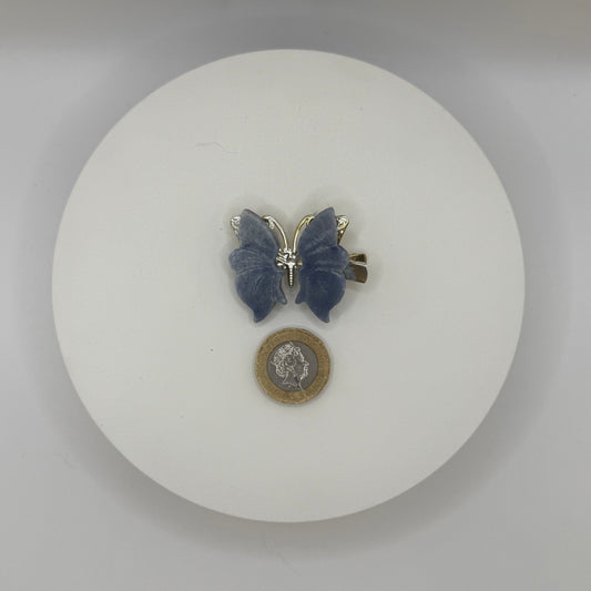 Blue Aventurine Butterfly Hairclip