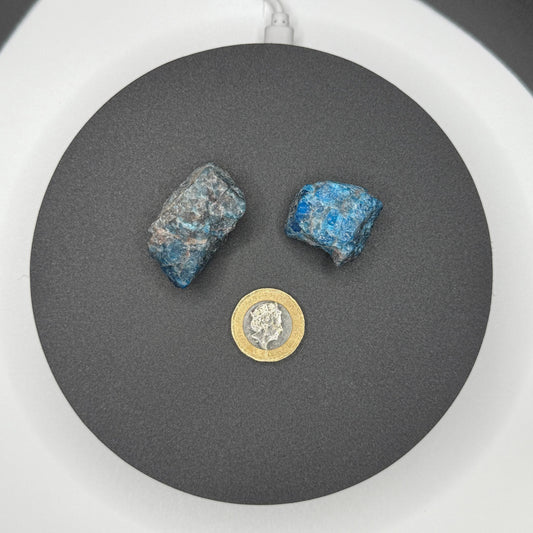 Blue Apatite Raw Pieces - XXSmall (23-31g)