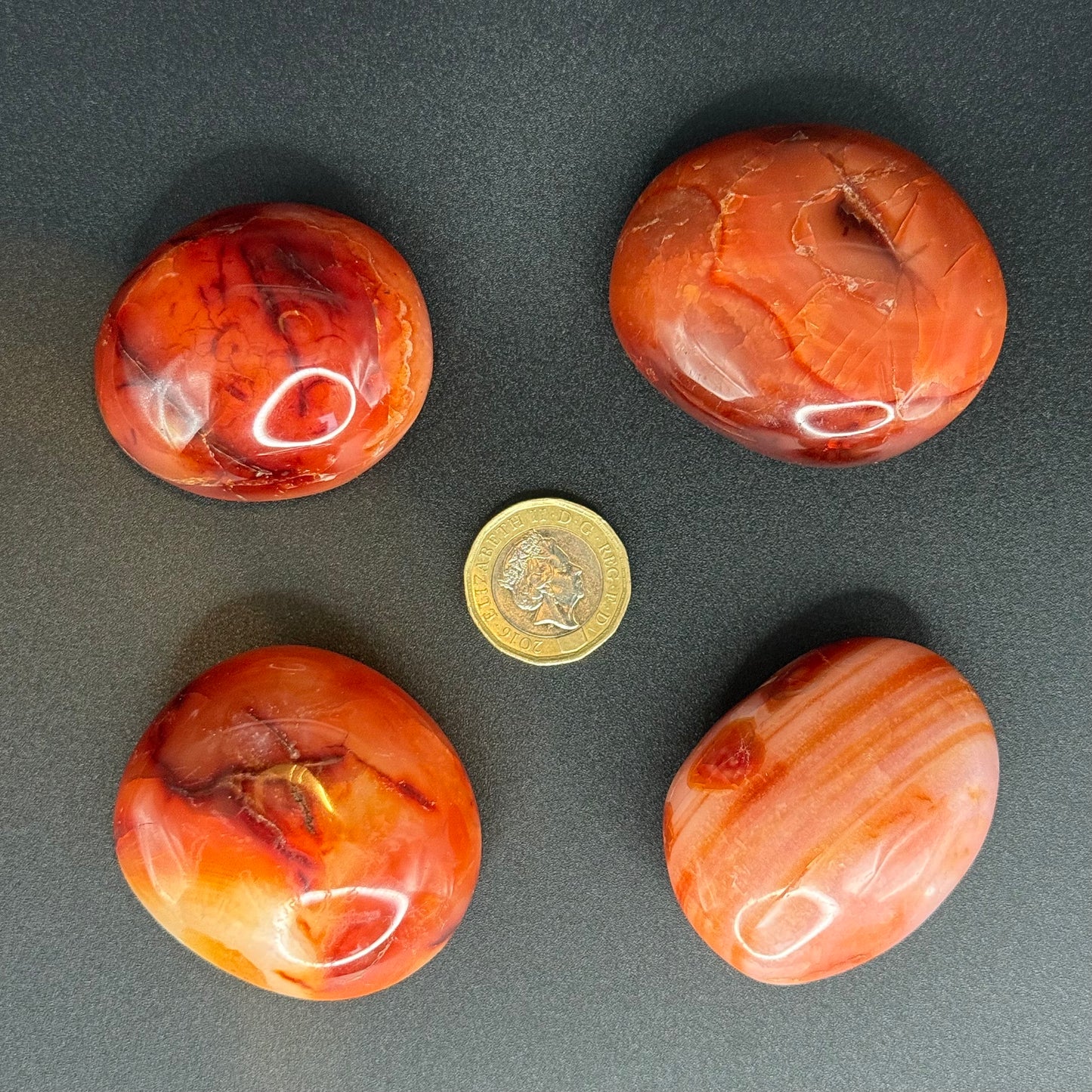 Carnelian Palm Stone - XSmall (66-84g)