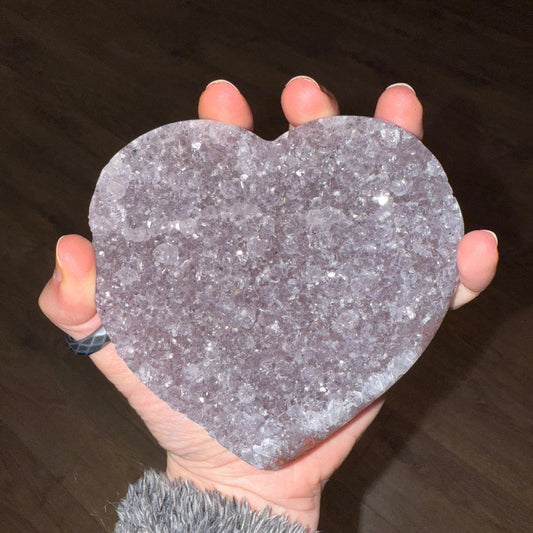 Amethyst Cluster Heart