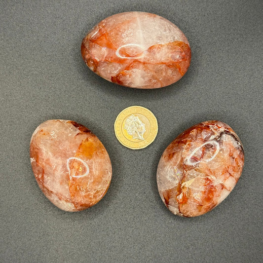Fire Quartz Palm Stone - XSmall (65-86g)