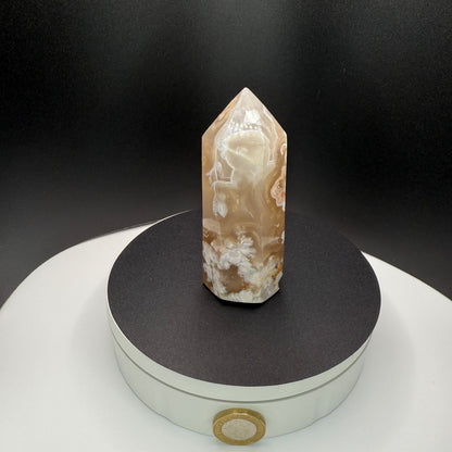 Flower Agate Tower - Medium (263G)