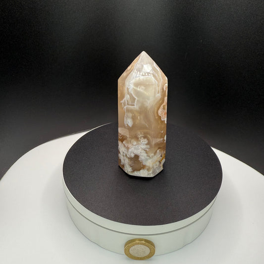 Flower Agate Tower - Medium (263G)