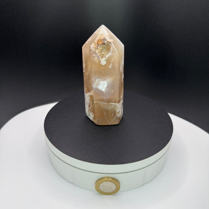 Flower Agate Tower - Medium (263G)