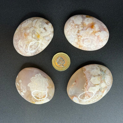 Flower Agate Palm Stone - XSmall (64-75g)