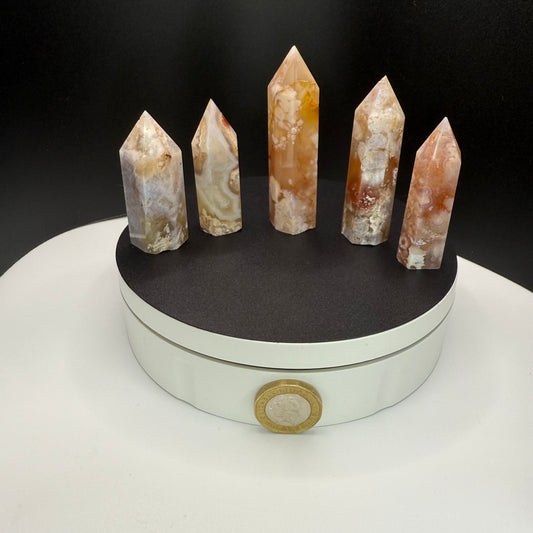Flower Agate Towers - XXSmall (32–50g)