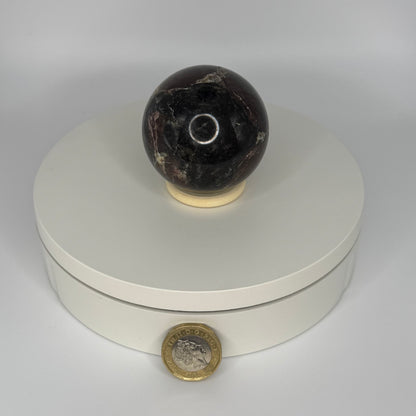 Garnet & Arfvedsonite sphere - Small (244g)