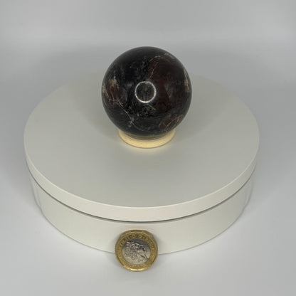 Garnet & Arfvedsonite sphere - Small (244g)