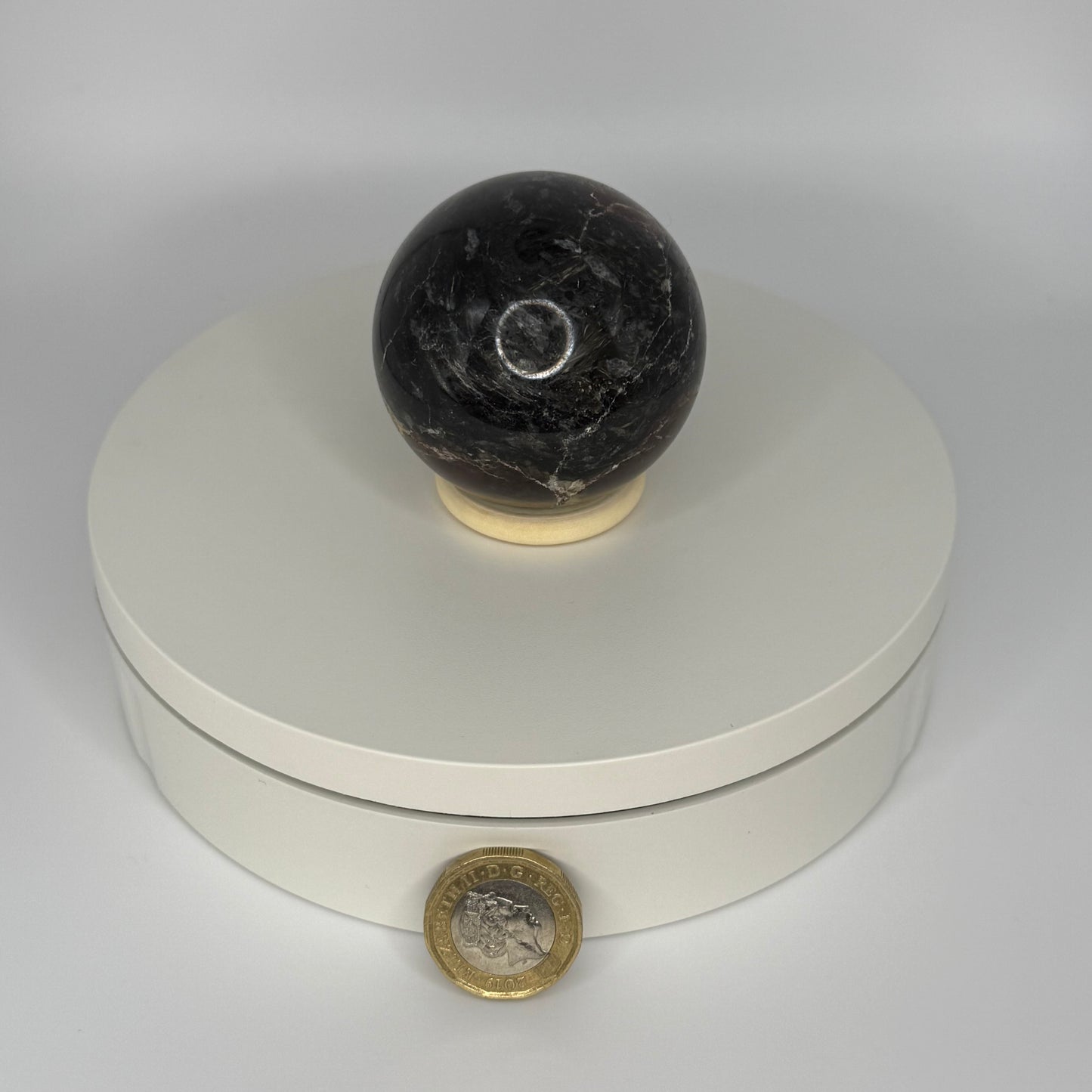 Garnet & Arfvedsonite sphere - Small (244g)