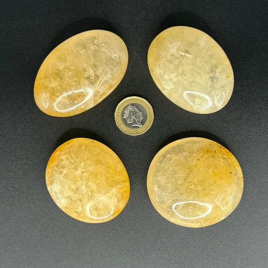 Honey Calcite Palm Stones - XSmall (72-87g)