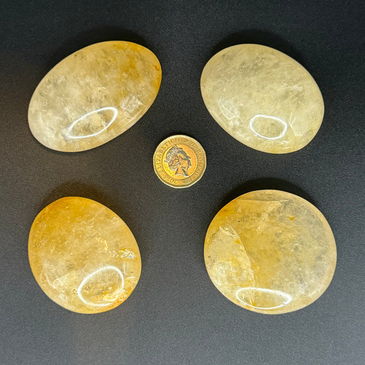 Honey Calcite Palm Stones - XSmall (72-87g)