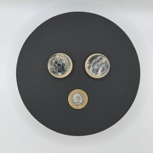 Mini Clear Aura Quartz Sphere - XXSmall (20-22g)