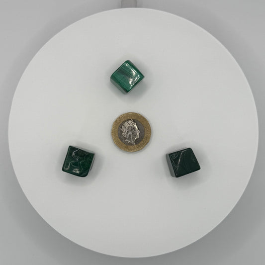 Malachite Mini Cubes - XXSmall (10-11g)