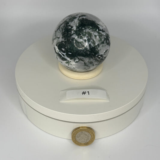 Moss Agate Sphere - Medium (293g)