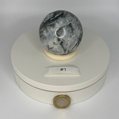 Moss Agate Sphere - Medium (293g)
