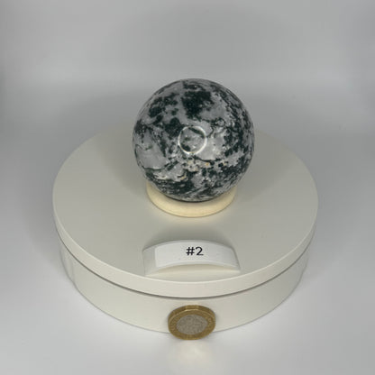Moss Agate Sphere - Medium (293g)