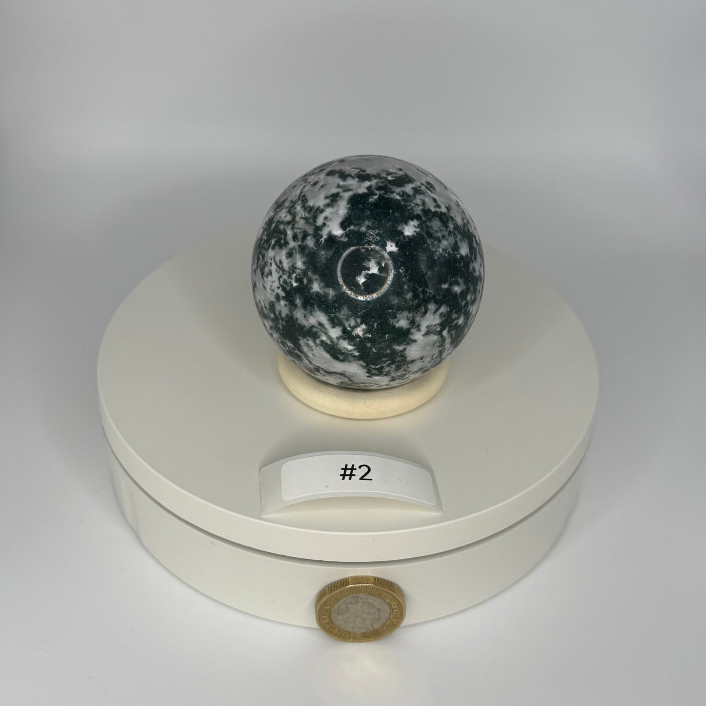 Moss Agate Sphere - Medium (293g)