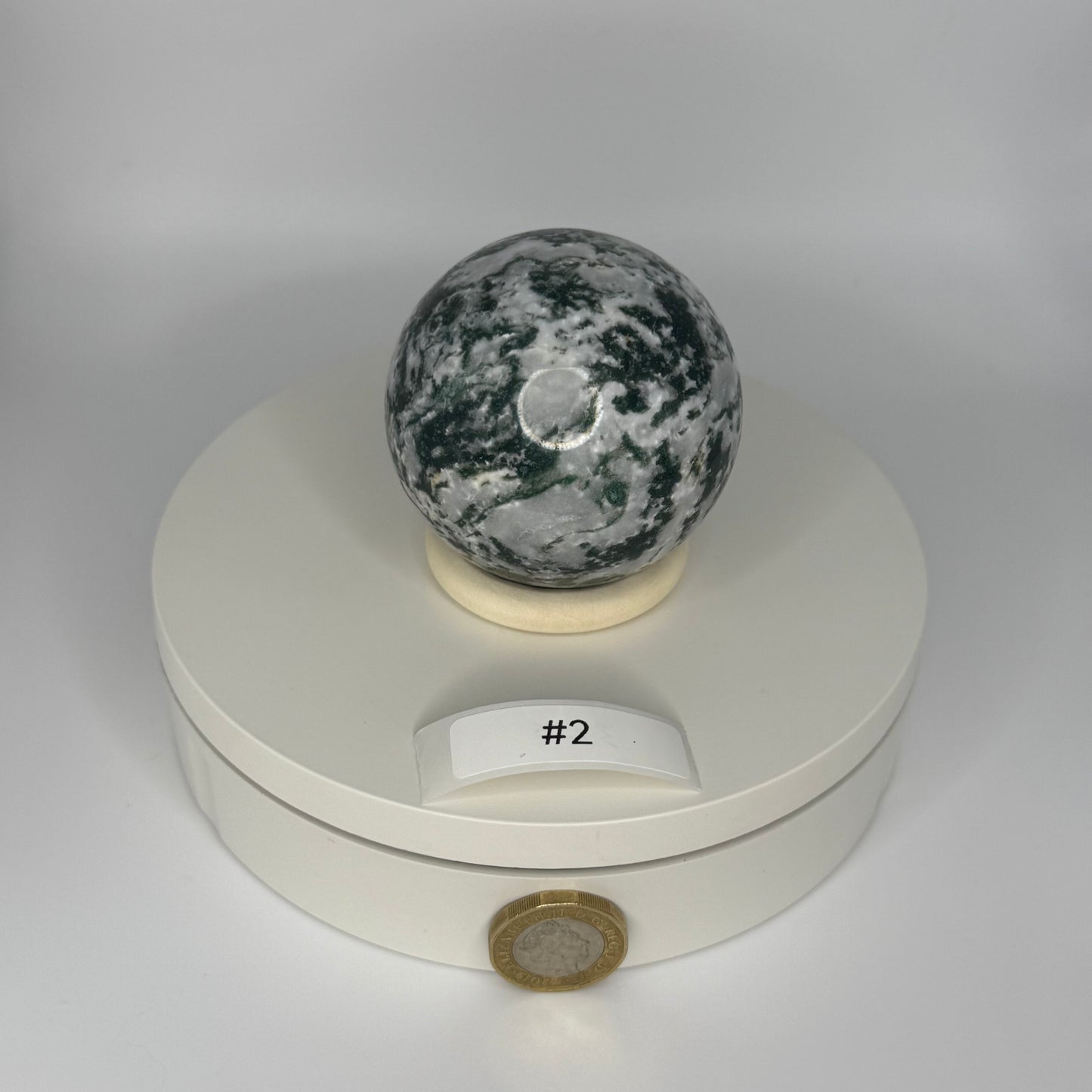 Moss Agate Sphere - Medium (293g)