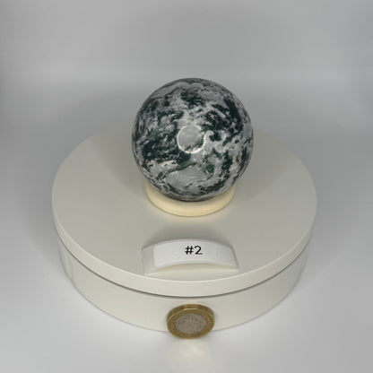 Moss Agate Sphere - Medium (293g)