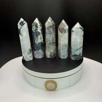 Moss Agate Towers - XSmall (64-90g)