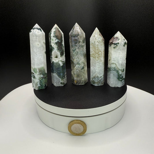 Moss Agate Towers - XSmall (64-90g)