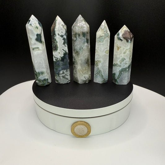 Moss Agate Towers - XSmall (64-90g)