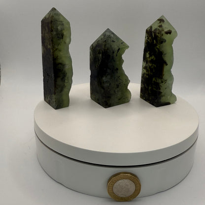 Prehinite Freeform Natural Point - Small (91-115g)