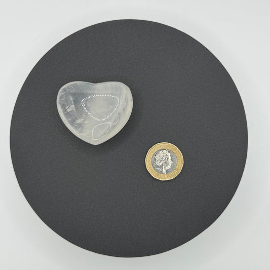 Clear Quartz Heart Carving - XXSmall (56g)