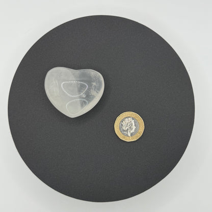Clear Quartz Heart Carving - XXSmall (56g)