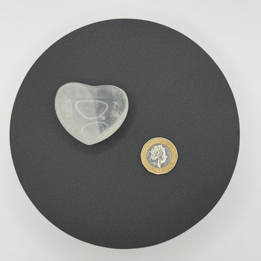 Clear Quartz Heart Carving - XXSmall (56g)