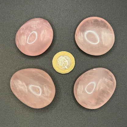 Rose Quartz Palm Stone - XXSmall (37-56g)
