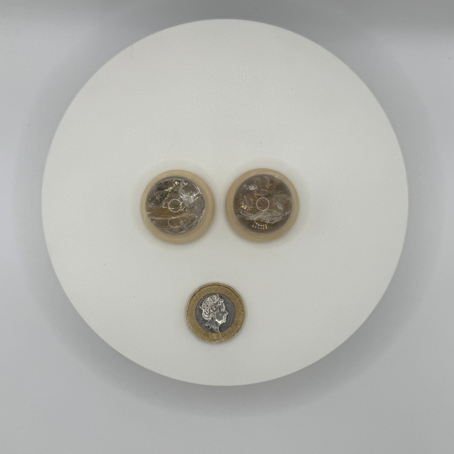 Mini Smokey Aura Quartz Sphere - XXSmall (17g)