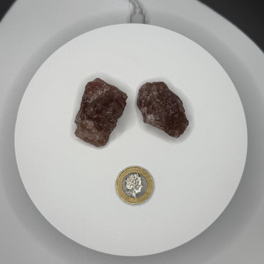 Strawberry Quartz Raw Pieces - XXSmall (22-27g)