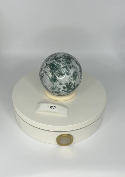 Moss Agate Sphere - Medium (293g)