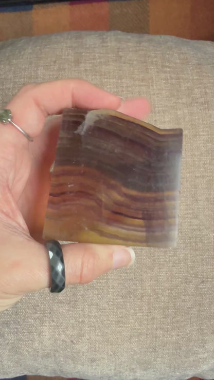 Imperfect Rainbow Fluorite Slab 141g