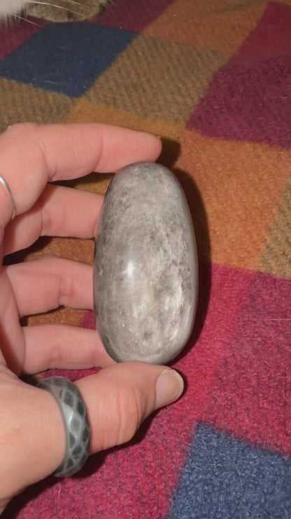Silver Sheen Obsidian Palm Stones - Small 71-125g