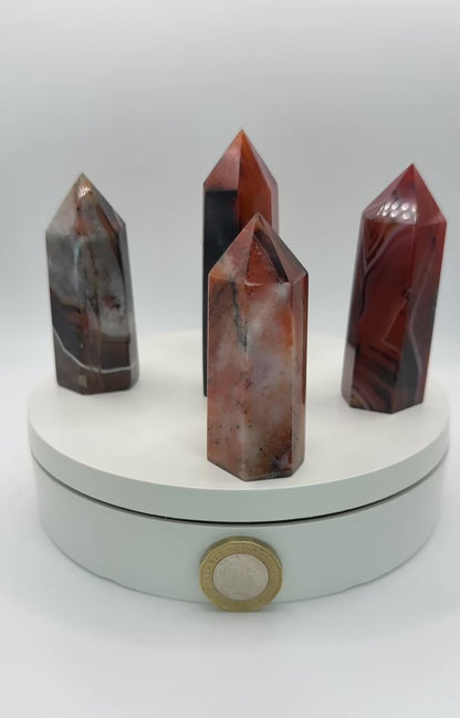 Sardonyx Agate Small Tower - XSmall (74–89g)