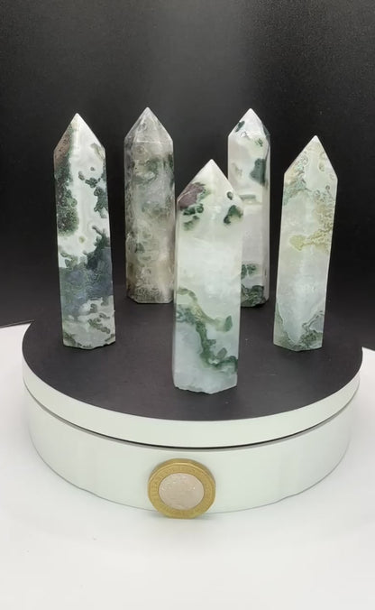 Moss Agate Towers - XSmall (64-90g)