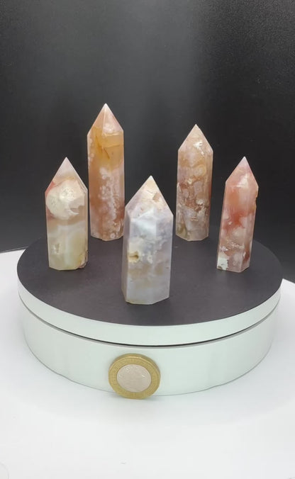 Flower Agate Towers - XXSmall (32–50g)